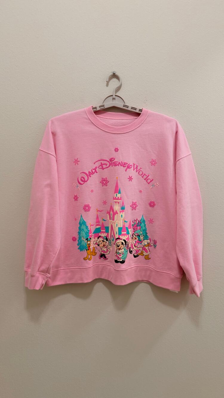 Disney Parks WDW Christmas Castle Crewneck Pullover – Large (READ)
